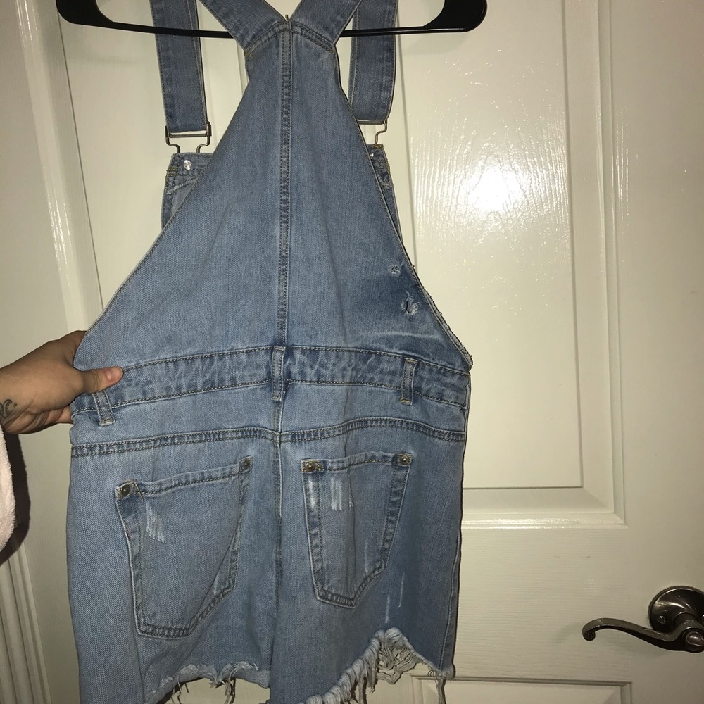 Distressed Ripped Overalls - Picture 2 of 3